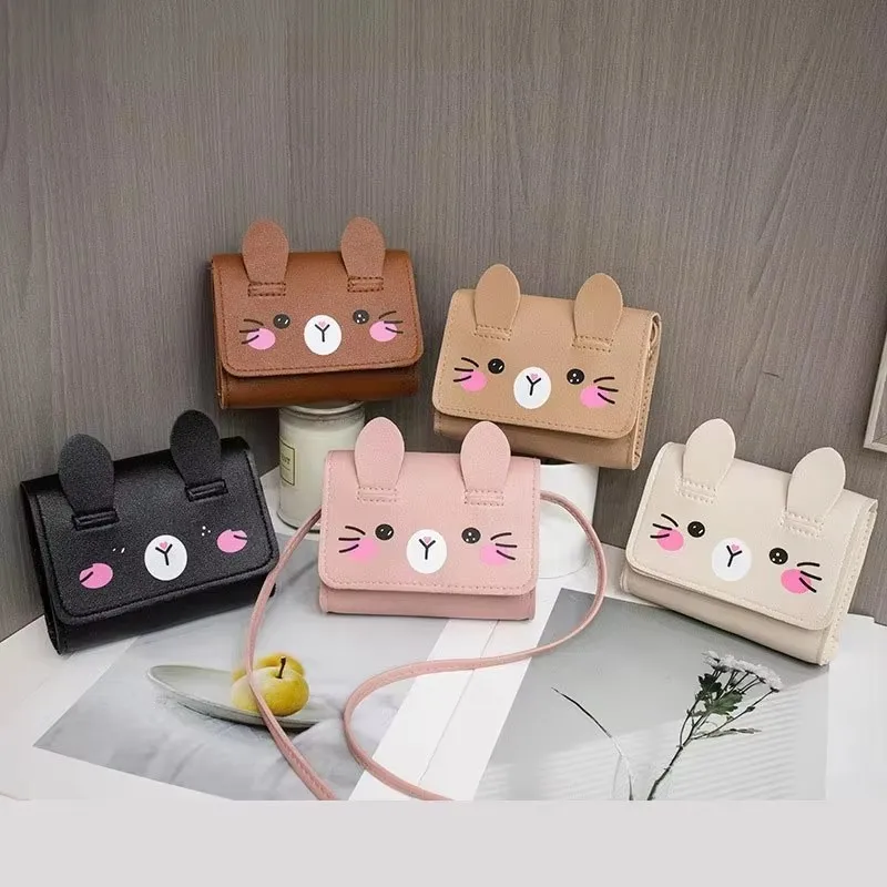 

1Pc New Mini Rabbit Crossbody Bag PU Leather Coin Purse Wallet Women Fashion Shoulder Bags for Shopping Outdoor Casul Pouch