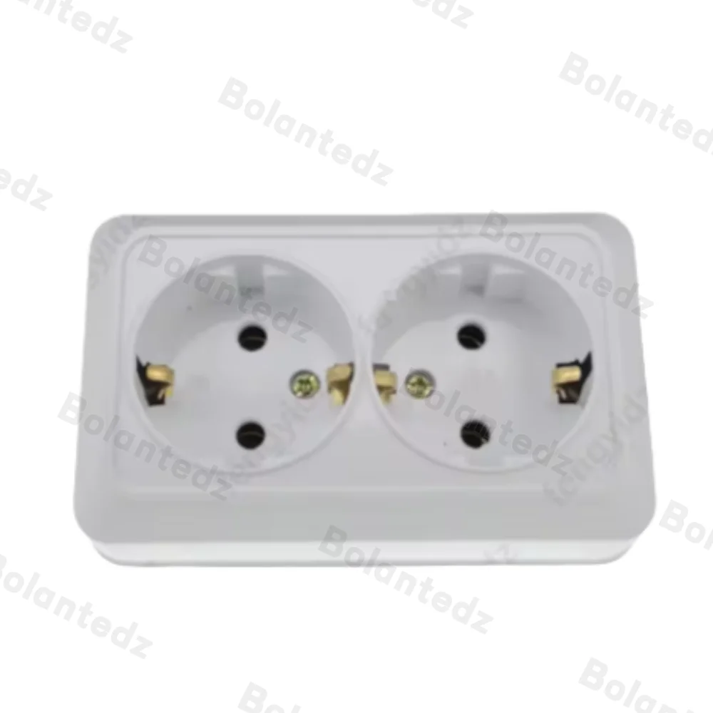 1PCS Weiß Wand Steckdose EU Standard Steckdose Boden Vintage Oberfläche Steckdose Stecker Flammschutzmittel Kunststoff