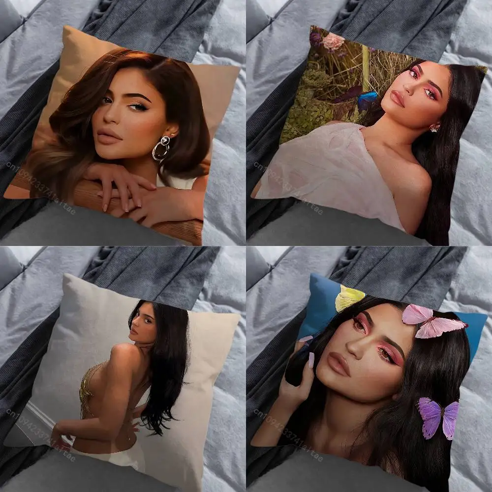 

Sexy K-Kylie J-Jenner Actor Various Sizes Square Pillow Case For Car Home Bedchamber Decor Birthday Gift