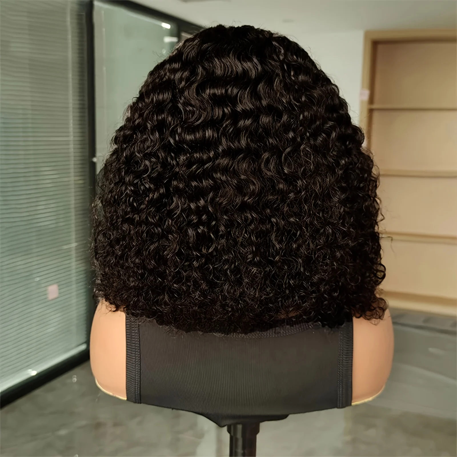 13X4 Lace Front Wigs Curly Bob Wig Human Hair Short Deep Wave Lace Front Wig for Women Jerry Curl Bob Wig 250% Density