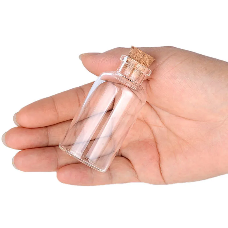 Mini Small Glass Bottles 30 ML Glass Bottles with Cork Stoppers , for Wedding Favors, Crafts Home Decorations