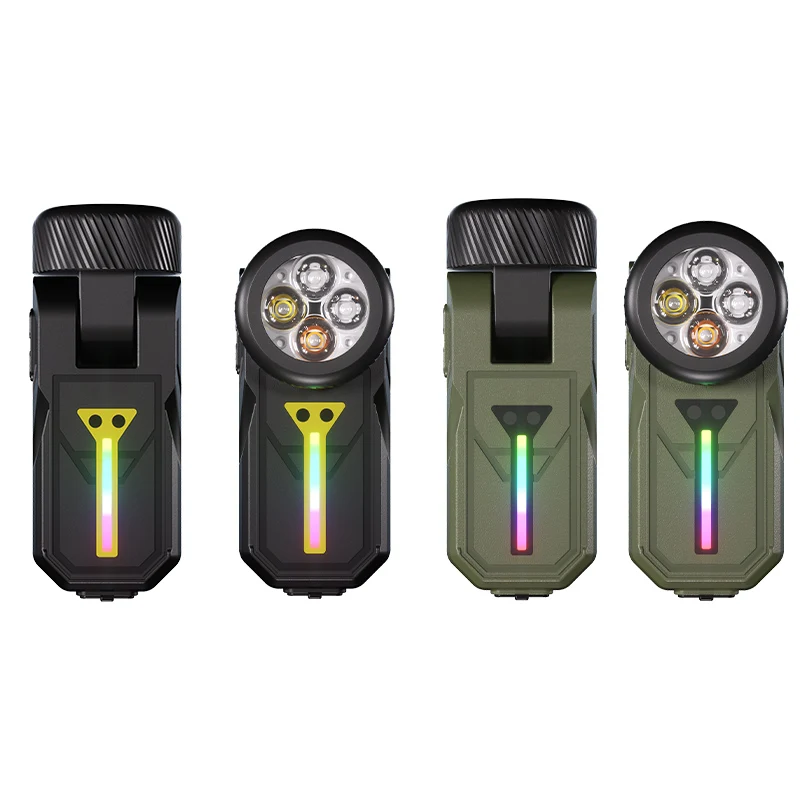 Lanterna LED Mini Multifuncional com Indução para Trabalho 90 °   Lanterna magnética ajustável com clipe, ideal para camping