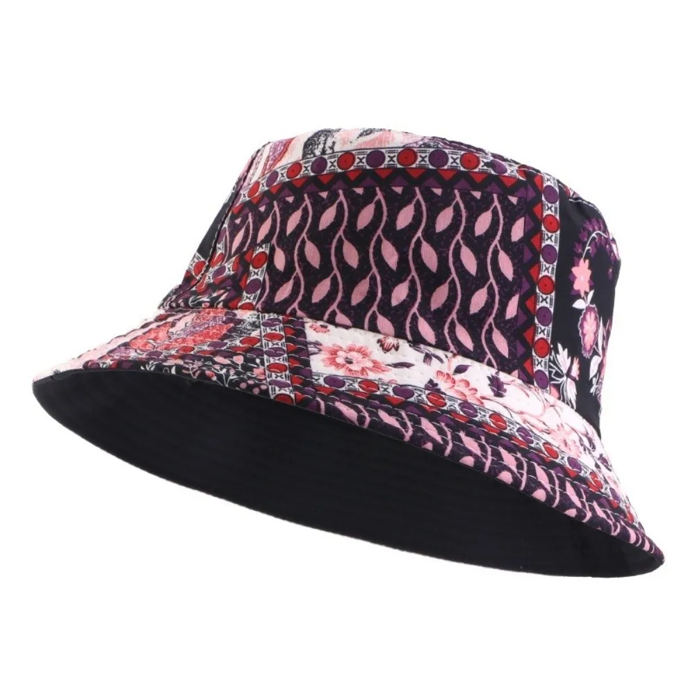 Unisex Design Reversible Brushed Printed Hat Bucket Style Printed Bucket Hat Fishing Hat Outdoor Travel