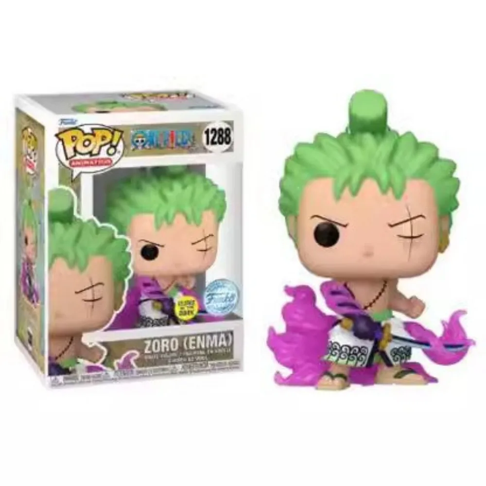 Funko Pop ONE PIECE figuras de juguete de acción Roronoa Zoro cazador pirata guapo Cool Anime periferia modelo ornamento niños niñas regalos