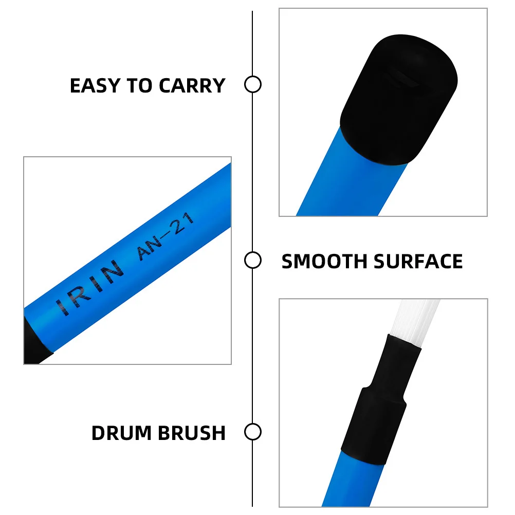 

1 Pair Drum Brush Nylon Bristles Abs Handle Portable For Jazz Percussion Playing Music Instrument Accessory Beginner Drummers