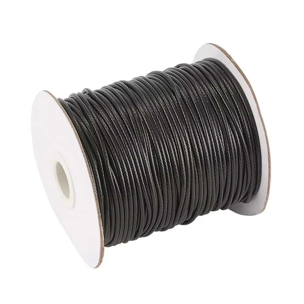 

1 Roll 0.5mm 1mm 1.5mm 2mm 3mm Environmental Korean Waxed Polyester Cord Beading Thread Braided Rope String Jewelry Findings