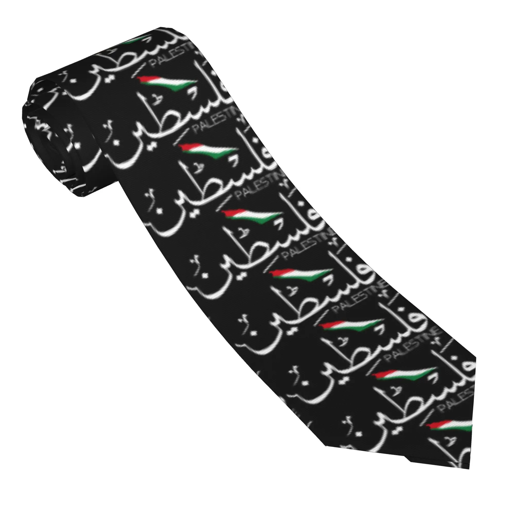 Men's Tie Palestine Flag Arabic  Neck Ties  Cool Fashion Collar Tie Pattern Daily Wear Great Quality Necktie Accessories