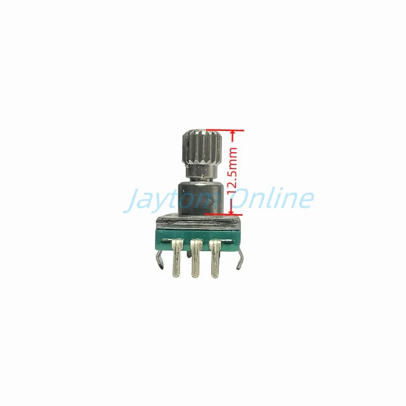 2pcs EC11 Encoder With Push Button Switch 30 Positions Rotary Code Switch 5pin Plug-in Type 9.5/12.5/15/17mm Half Plum Shaft