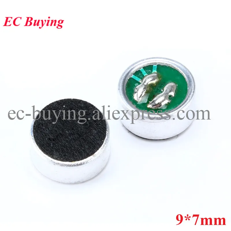 20 pces/5 pces 9*7mm microfone de eletreto capacitivo sensibilidade de captação 56db condensador de eletreto 9mm x 7mm alto-falante microfone alto-falante