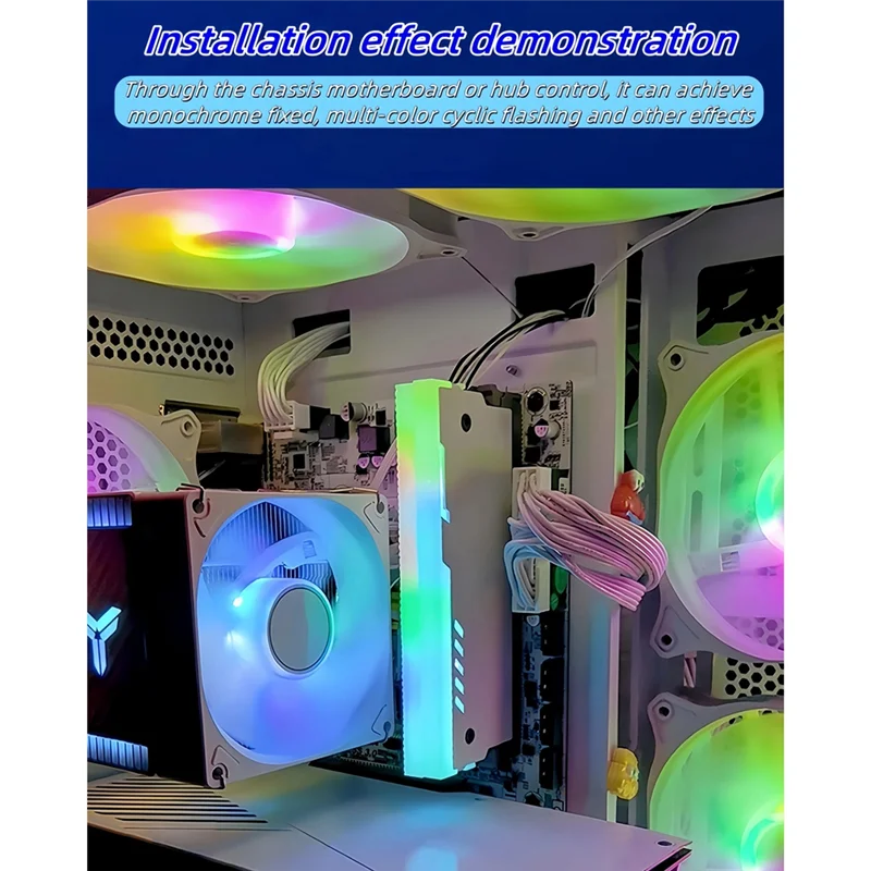 A15Q-Memory Module Cooling Vest In Aluminum With ARGB Lights, Desktop Heat Dissipation Enhancer