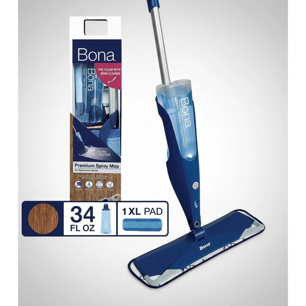 

Premium Hardwood Floor Spray Mop - Quick Clean, Residue-Free, Safe for Pets & Kids