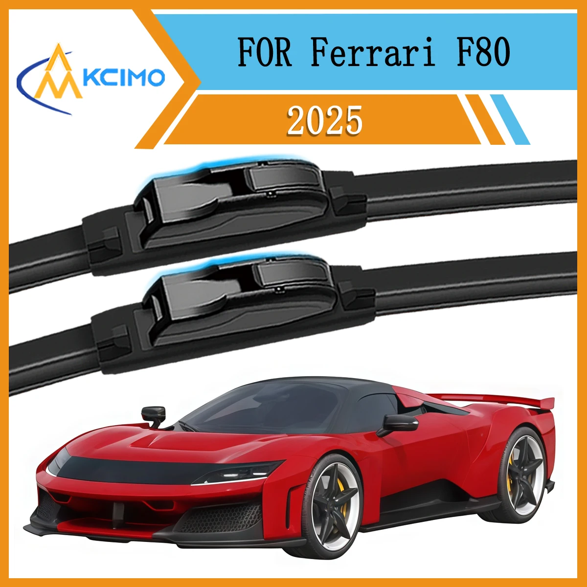 

Quiet Clean Windshield Wipers For Ferrari F80 F250 2025 All-Season Performance Wiper Blades Pair of 2 Easy Install