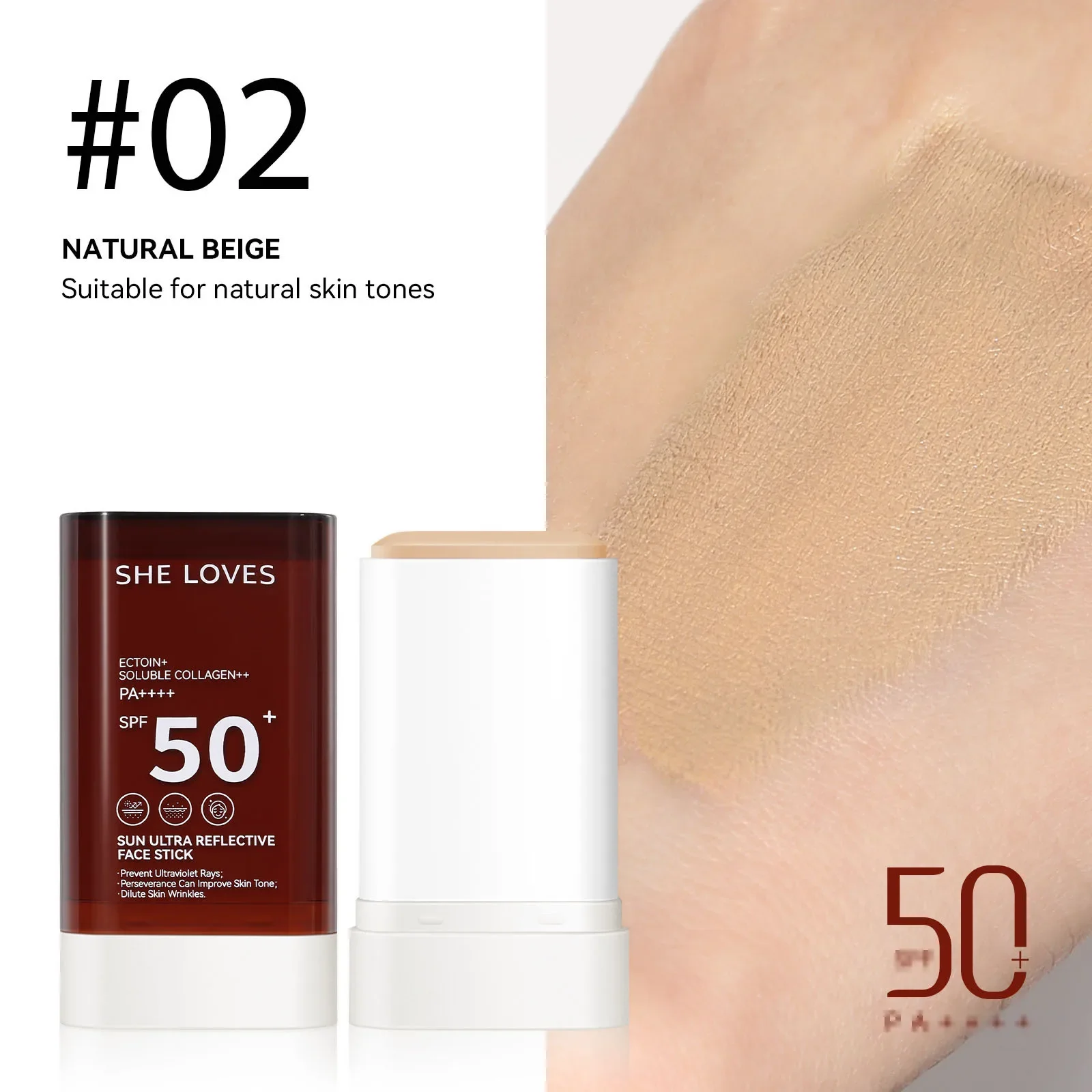 Sun Ultra Reflective Face Stick Sunscreen Foundation Lightweight Natural Longlasting Matte Eraser High Full Coverage Face Makeup
