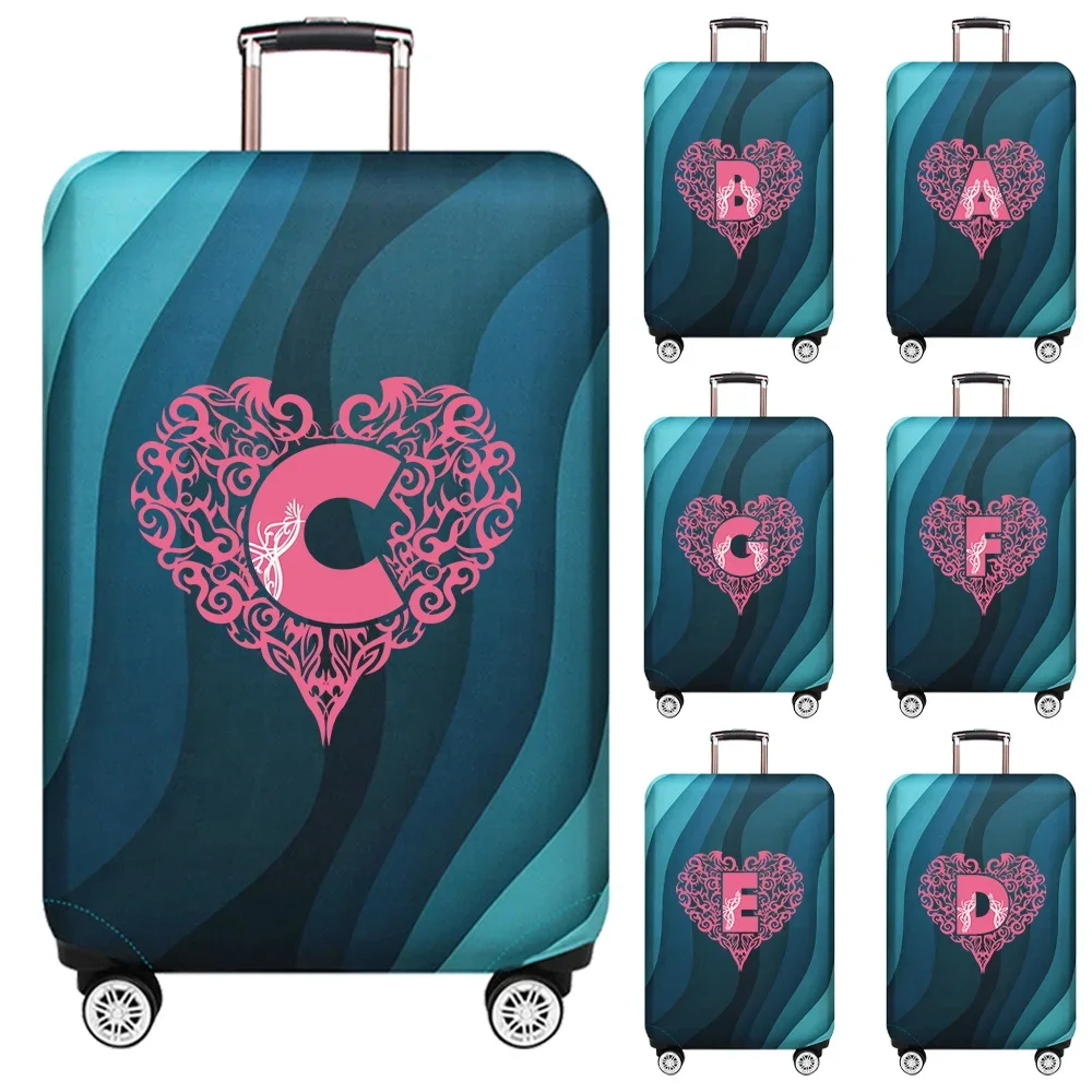 Luggage Protective Cover Stretch Fabric Luggage Protective Covers Dust Cover Anti-Scratch Protective Suitcase Covers Love Letter