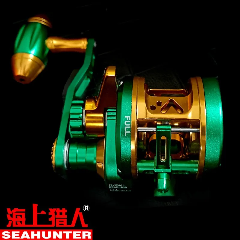 26BOMB All-metal Drum Deep-sea Automatic Cable Large Brake Trolling Fishing Wheel Deep-sea Drum