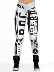 Gymdolfijnen Vrouwen Fitness Yoga Leggings Skull Print Skinny Sport Broek Zomer Mode Elastische Hoge Taille Gym Broekjes