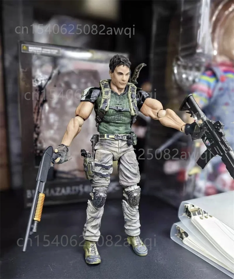 Фигурка Play Arts PA Chris Redfield, биологическая опасность, 5, персонаж Chris Redfield, шарнирный шарнир, подвижная коллекционная модель KO