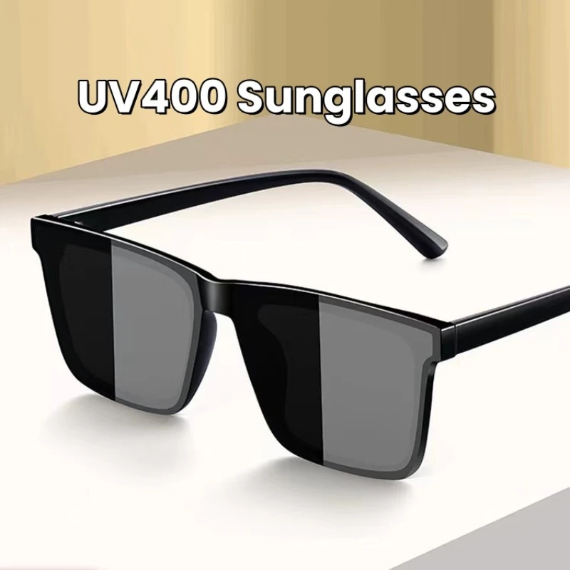 

New Square Frame Men's Sunglasses Fashionable Women's Outdoor Travel UV Resistant Glasses Unisex Model Outdoor Beach Eyewear