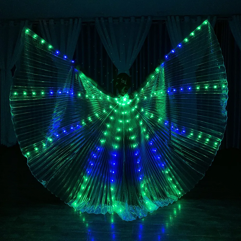 Wings Glowing Butterfly Luminous Wing Belly Dance Costumes Belly Dance Wings Party Wedding Fluorescent Stage Shows Props