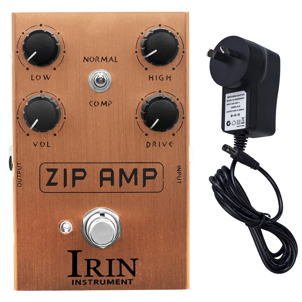 

IRIN AN-39 ZIP AMP Overdrive Guitar Effect Pedal Great Gain Strong Compression Overdrive Tone Guitar Pedal with 9V Adapter