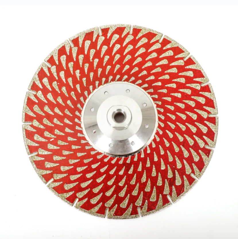 

7Inch Electroplated Diamond Saw Blade Galvanized Diamond Cutting And Grinding Disc Both Sides For Marble Granite Ceramic Tile