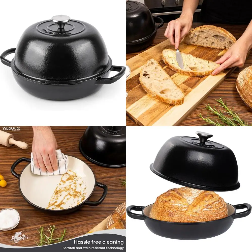 

Чугунная голландская духовка емкостью 6 литров 26 см для выпечки хлеба на закваске