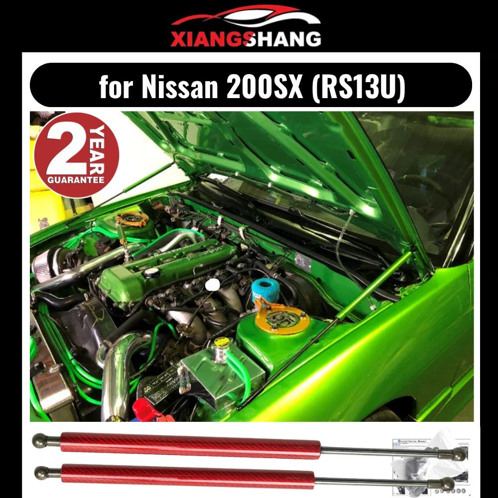 Hood Damper for Nissan 200SX (RS13U) 1989-1994 Fastback Gas Strut Lift Support Front Bonnet Modify Gas Springs Shock Absorber