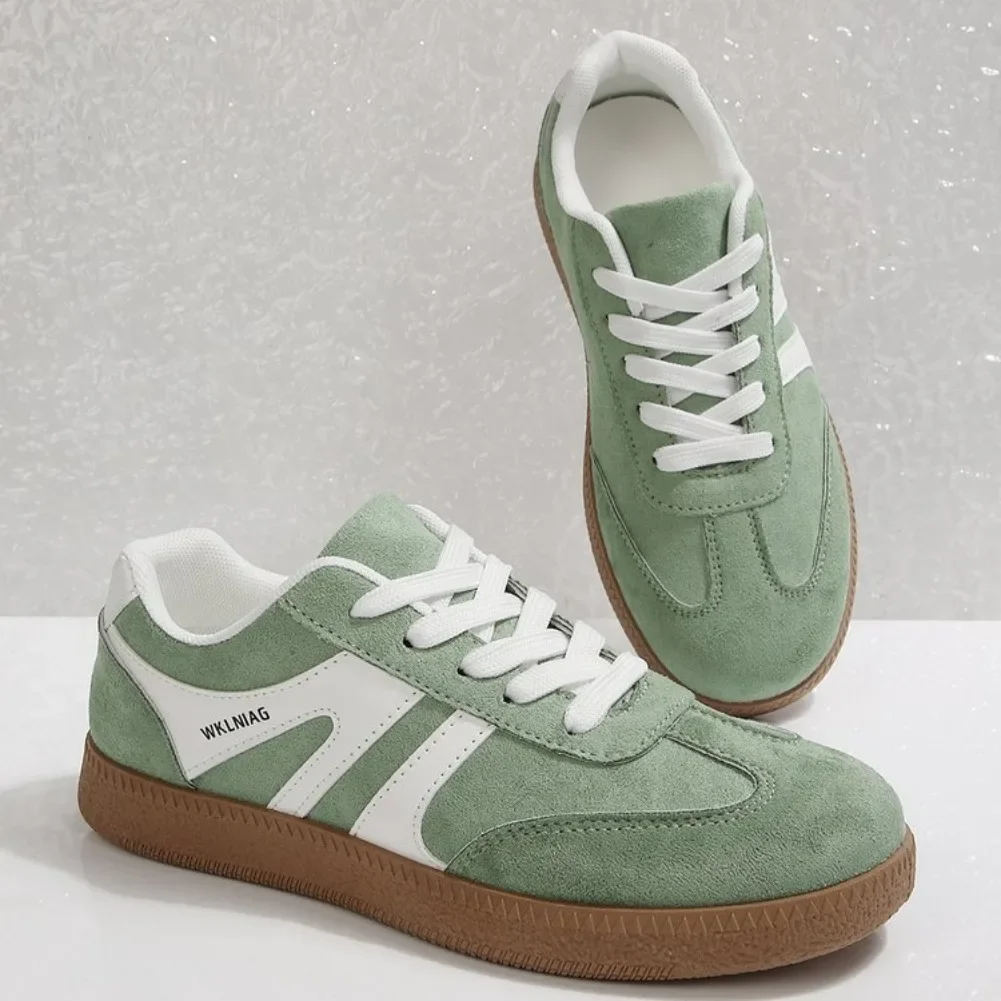 

Lightweight Comfortable Sneakers for Women Fashion Striped Lace Up Sports Shoes Woman Casual Breathable Green Sneakers Plus Size