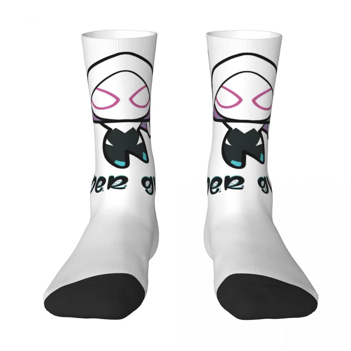 Spider Gwen Stockings into the spider verse Printed Gothic Socks Winter Anti Slip Socks Couple Cycling Soft Socks