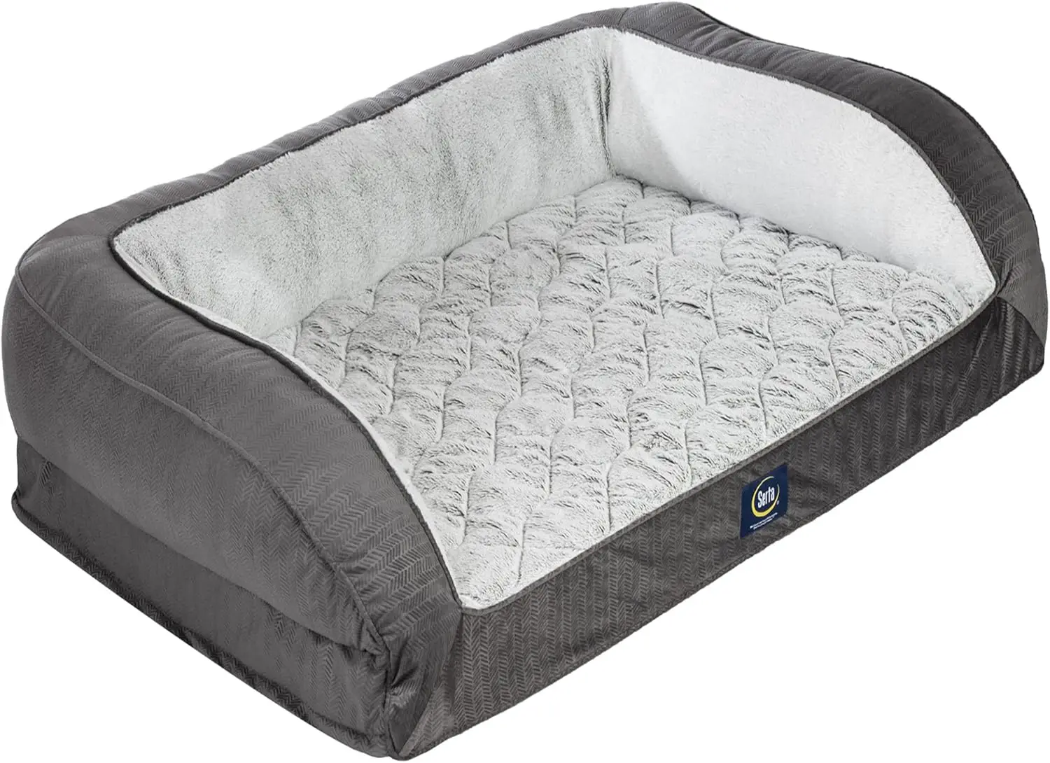 

Orthopedic Quilted Couch Dog Bed for Pets – Slate Gray (Large)