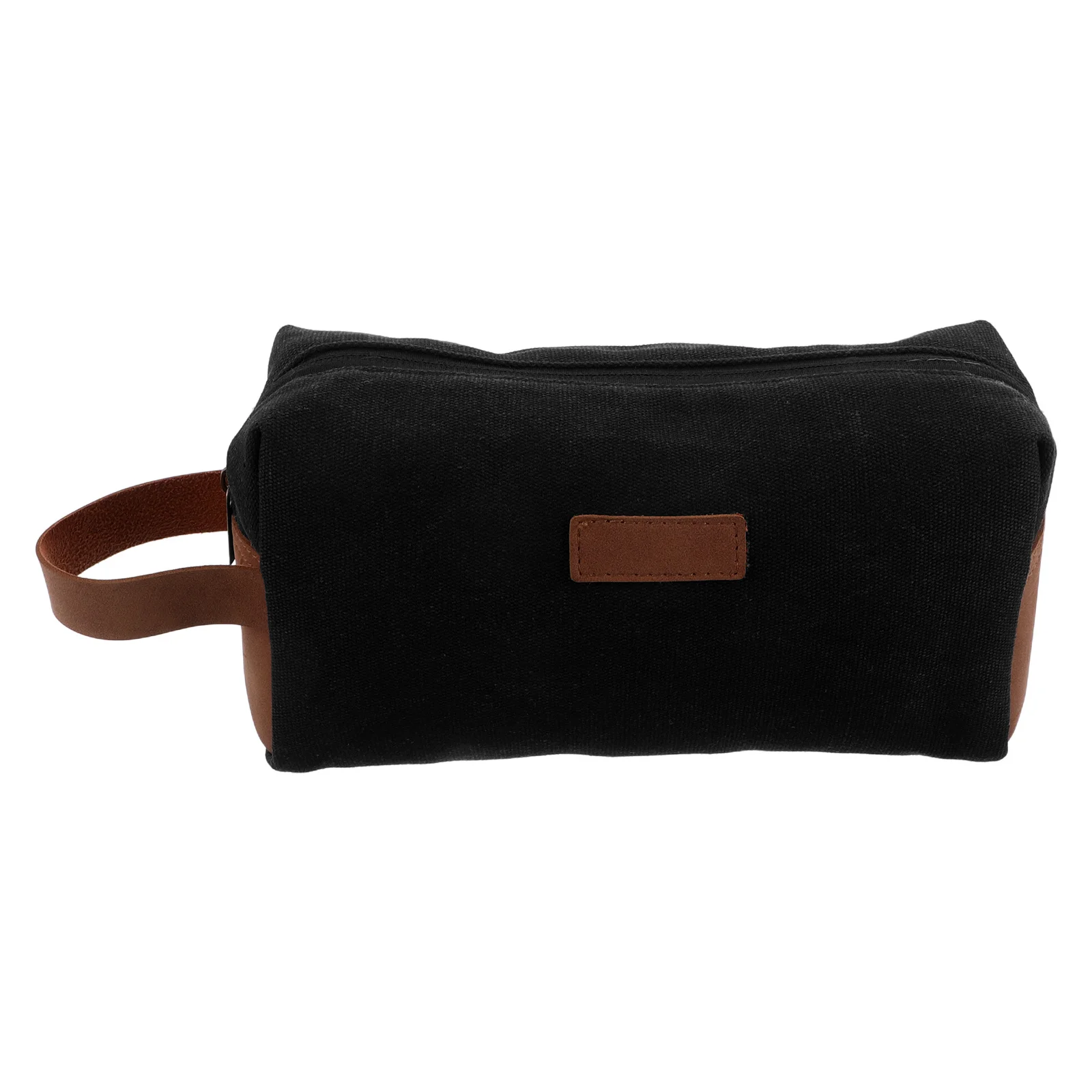 

Canvas Mens Toiletry Travel Bag Black Portable Organizer Large Capacity Compact Makeup Shaving Essentials Bathroom