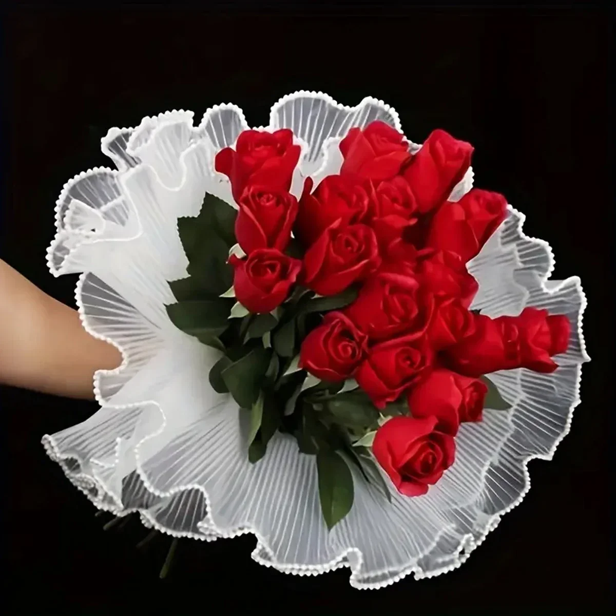 Pearl Gauze Wave Wave Net Packaging Bouquet Supplies Gift Packaging Decoration Valentine\'s Day Bouquet Suitable for Any Occasion