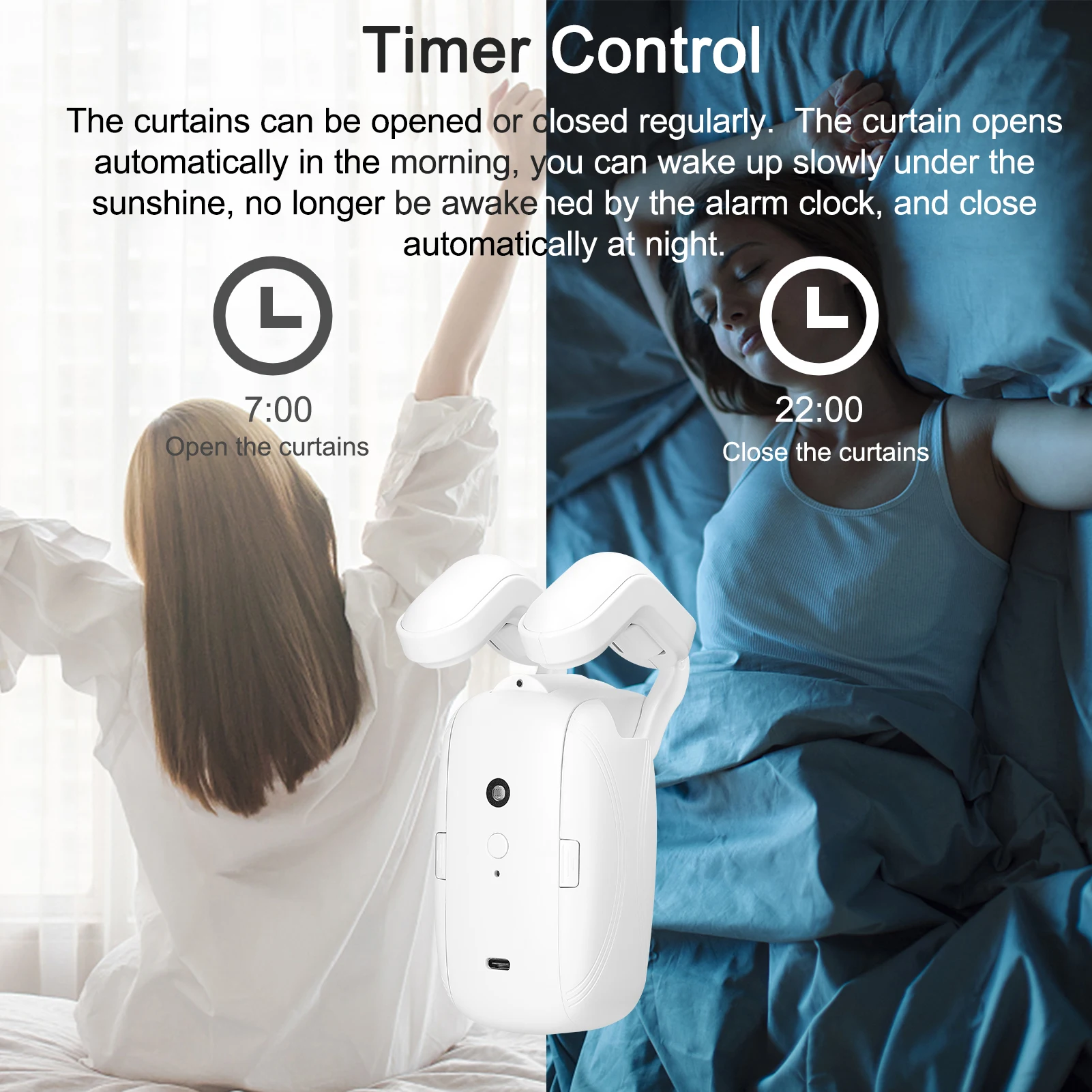 Tuya Bluetooth Intelligent Curtain Motor Robot elettrico intelligente per il controllo dell\'app con asta romana compatibile con Alexa e Google