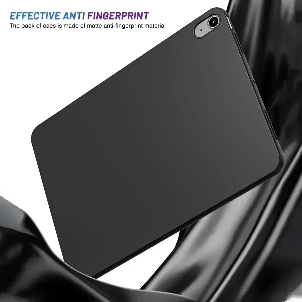 Coque souple en silicone TPU pour iPad, coque arrière noire, iPad Air 5 4 mini 2 3 4 ipad 5 6 7 8 9 10 Isabel Pro 11 en effet 12.9