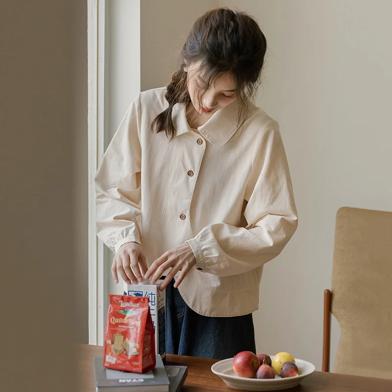 

Long Sleeve Shirts Womens Silk Polka Dot Relaxed Fit Tie-Up Collar Romantic Feminine Green Travel Spring Daily Outfit