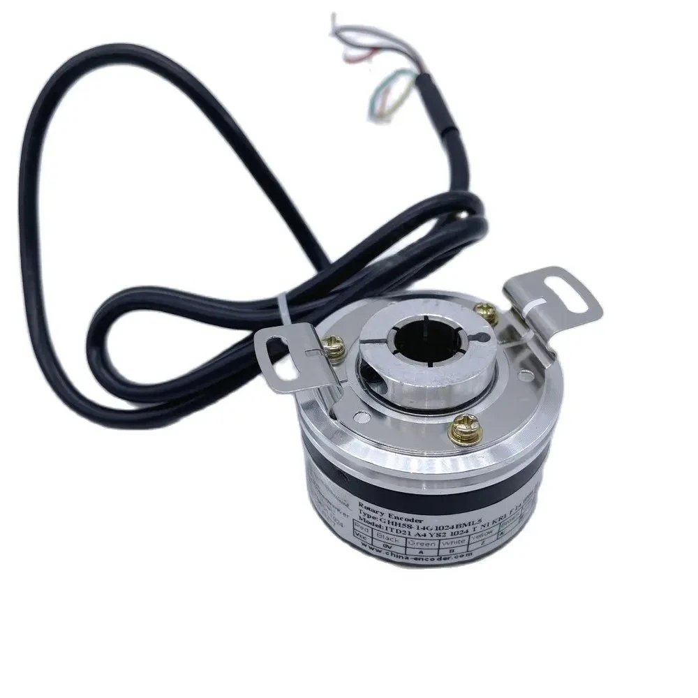 GHH58 Hollow Shaft Encoder 14mm 1024PPR 5-26V HTL 5M Cable for Motor