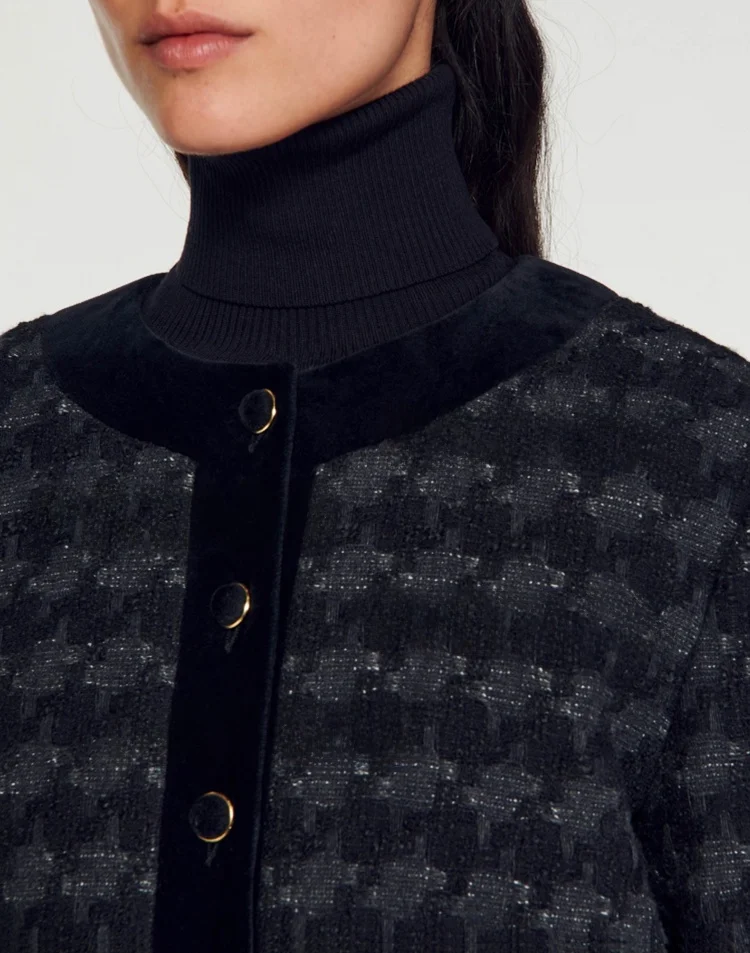 

Осенняя коллекция MaSandeS 2023: Жакет в клетку с цветными вставками, элегантный, для повседневной носки, с пуговицами, стандартная длина рукава.