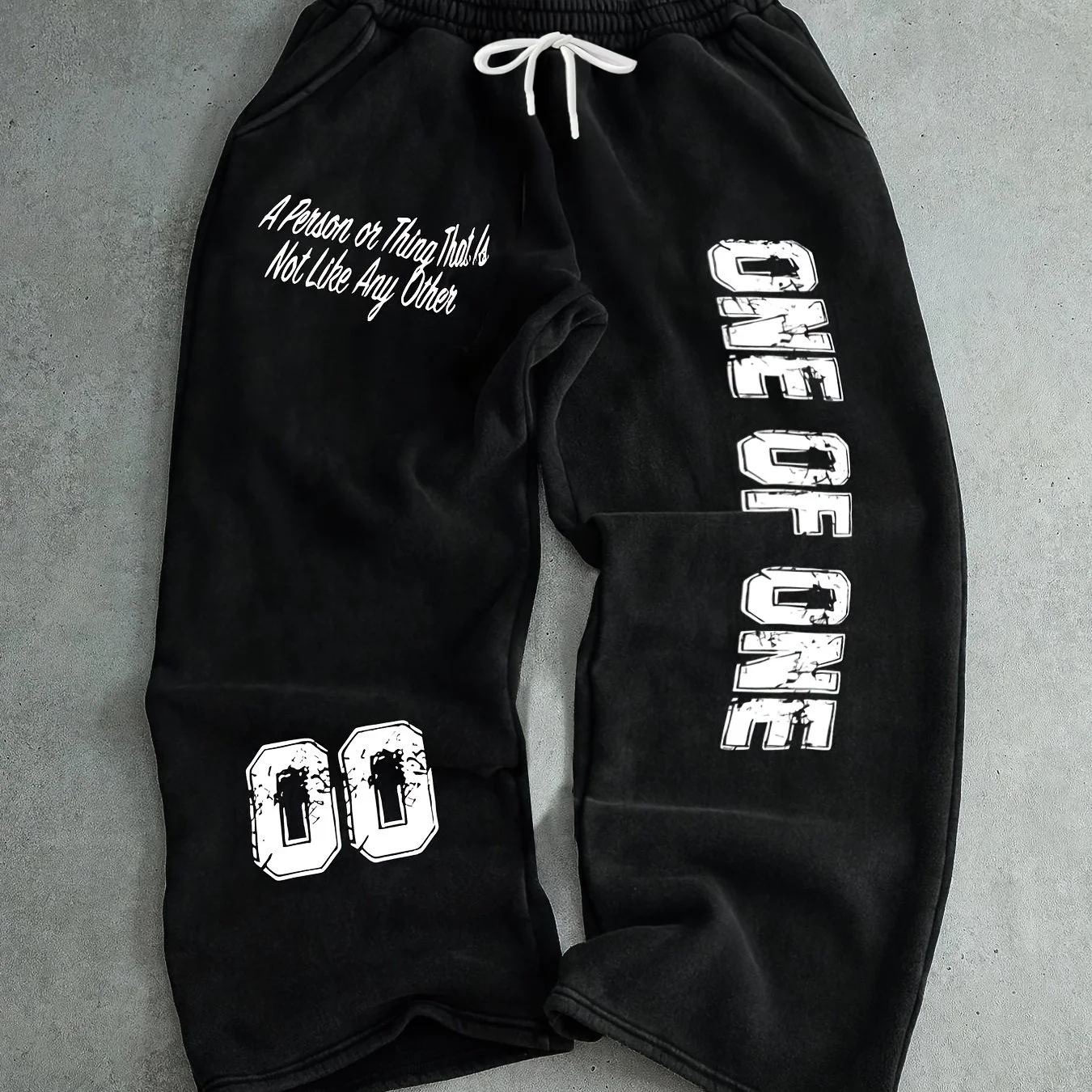 2026 Men's Kids Retro Letter Shaped Drawstring Casual Pocket Long Pants Printed Casual  Suitable for Outdoor Sports
