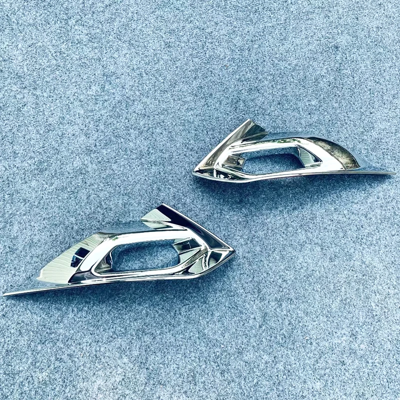 For Nissan Note E13  2021 ABS Chrome Front Fog Light Lamp Cover Trim Molding Bezel Protective shell 2pcs car styling Accessories