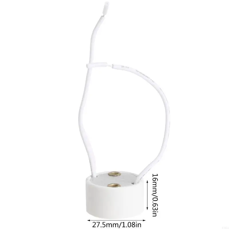 C90A GU10 Bombulento LED LED Lámpara Halógeno Base Base Conector alambre cerámica