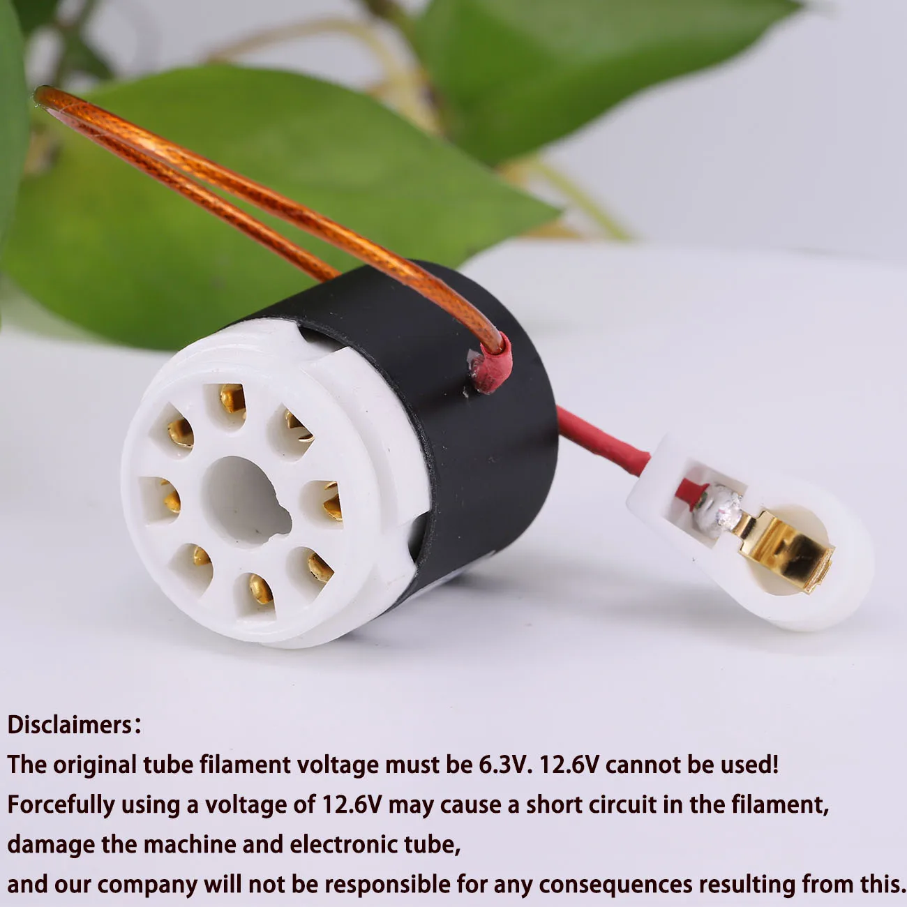 1 шт., адаптер розетки с 8-9 контактами на 12-6,3 В