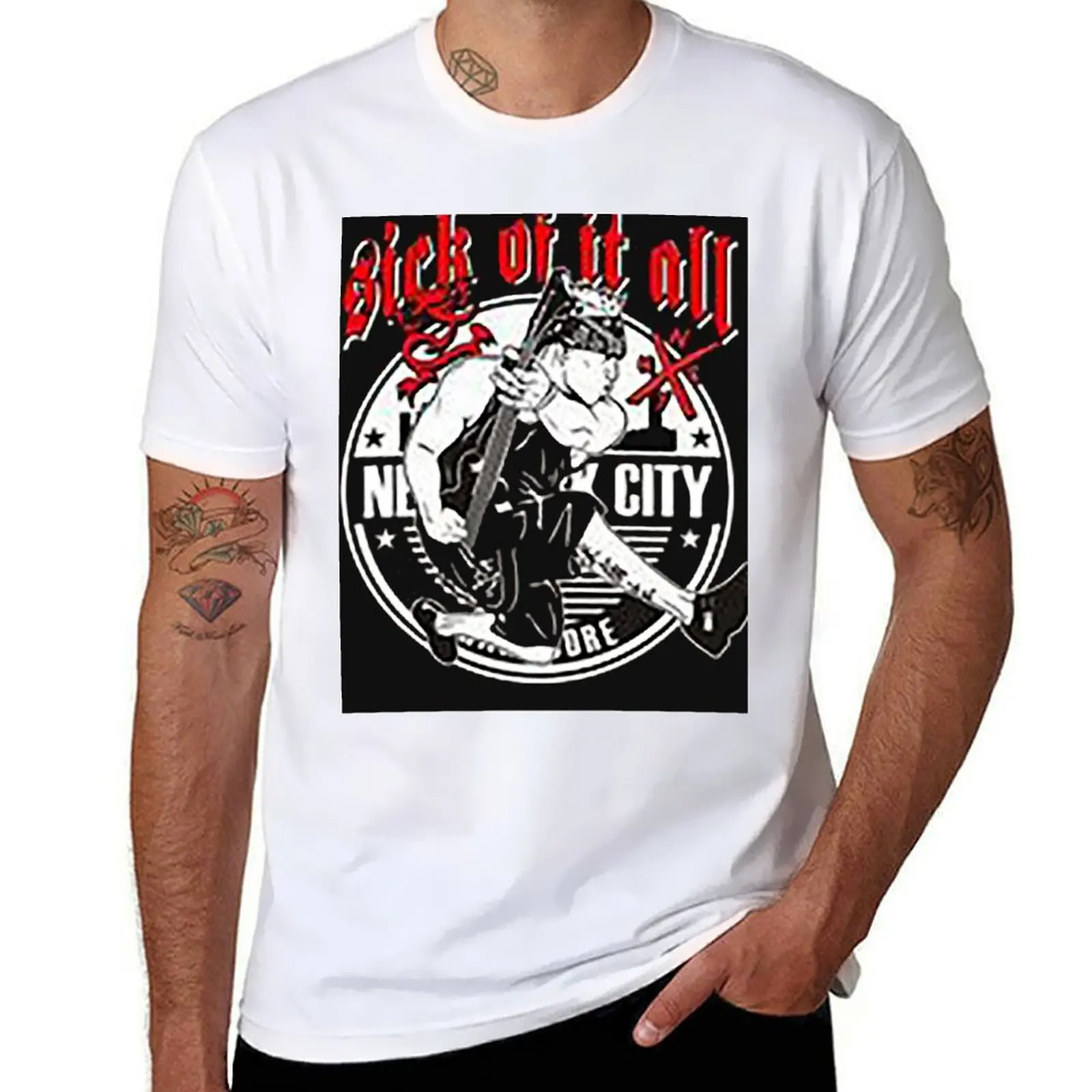 

fans99 sick of it all T-Shirt man tshirt t shirts for man cotton soft T-Shirt