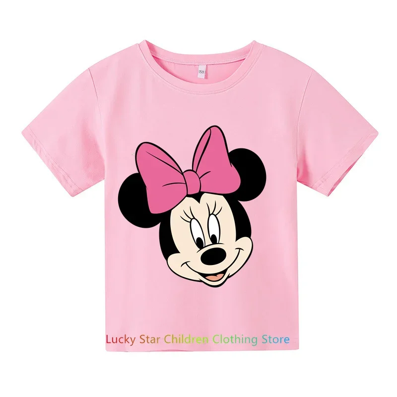 Summer T Shirt Cartoon Baby Kids Boys Girls Children Mickey Mouse Short Sleeve Clothing Kawaii Minnie Print Tee Toddler