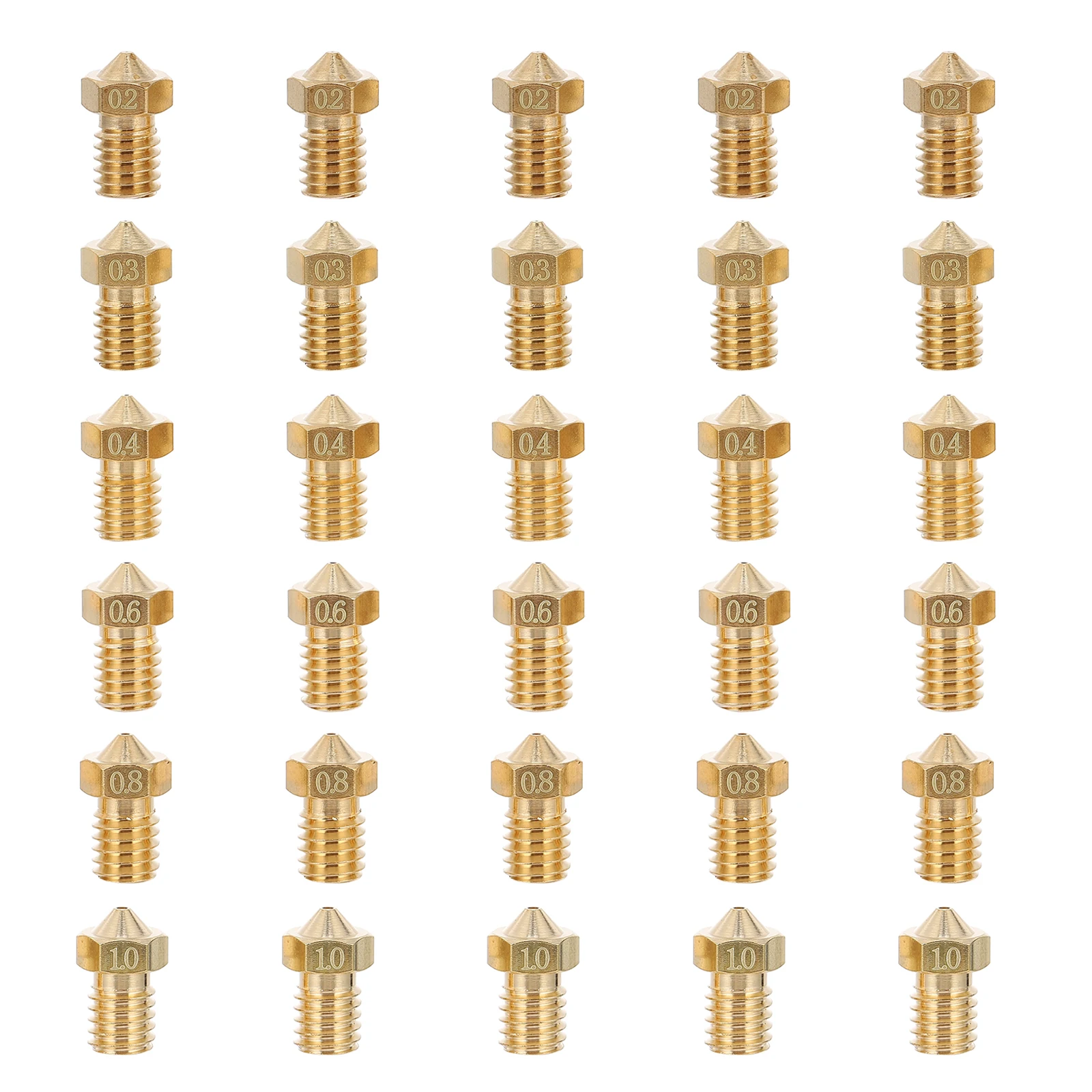 

30 Pcs Print Nozzle Printer Accessory Thread 3D Golden Retriever Emergency Brass Useful for