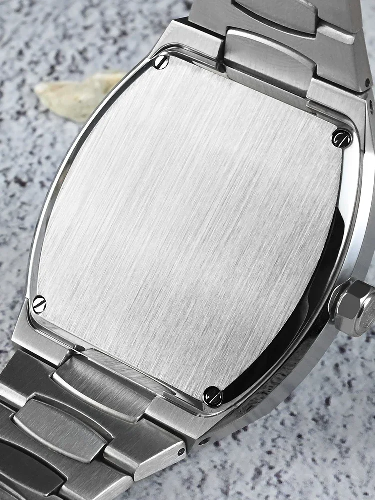 San Martin 39.5mm Tonneau Luxury Men Watch Mineral Dial Casual Sports PT5000 SW200 Automatic Mechanical Sapphire Luminous SN0145