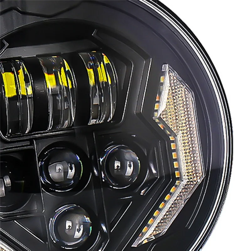 1 Pair New 12V 60W LED 7 Inch Headlights for Off-Road Conversion Motorbike Conversion Round Headlights