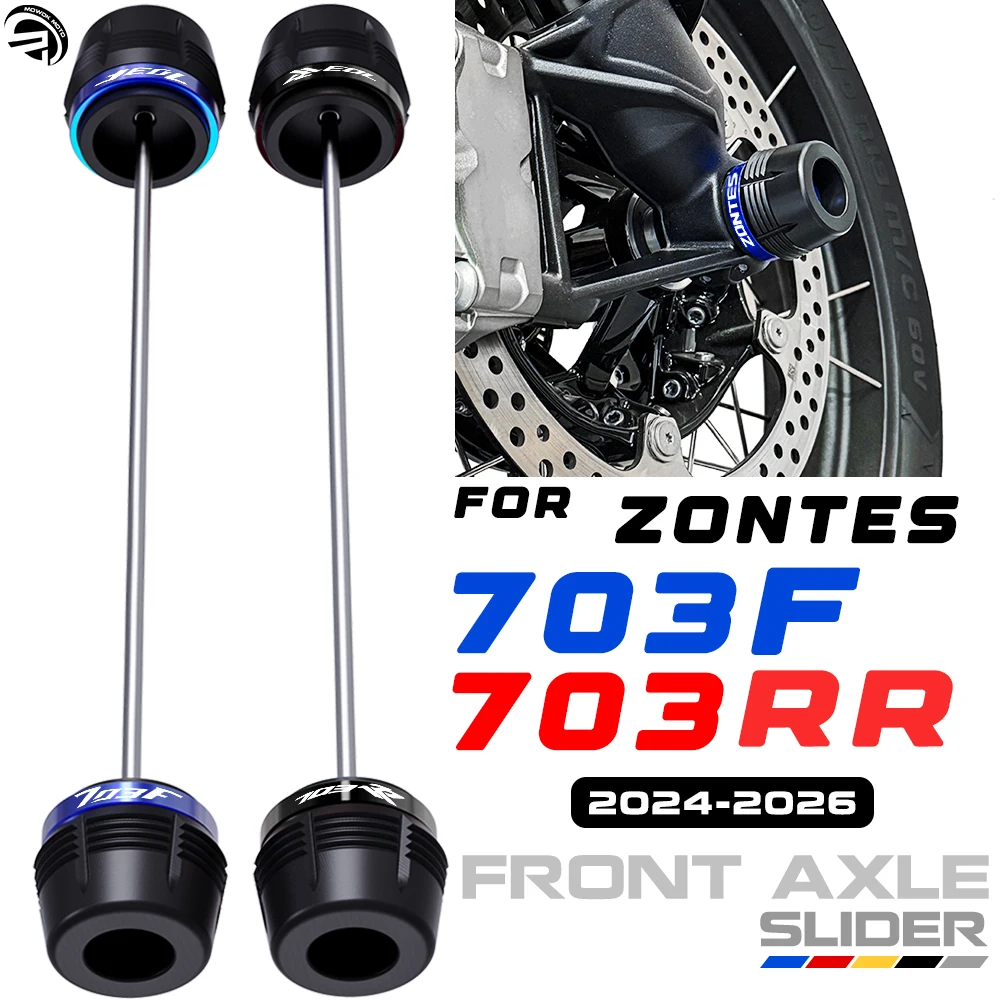 

For ZONTES 703F ADVENTURE 703RR 703R 703 F RR 2024 2025 2026 Motorcycle Accessories Front Wheel Axle Crash Protector Slider