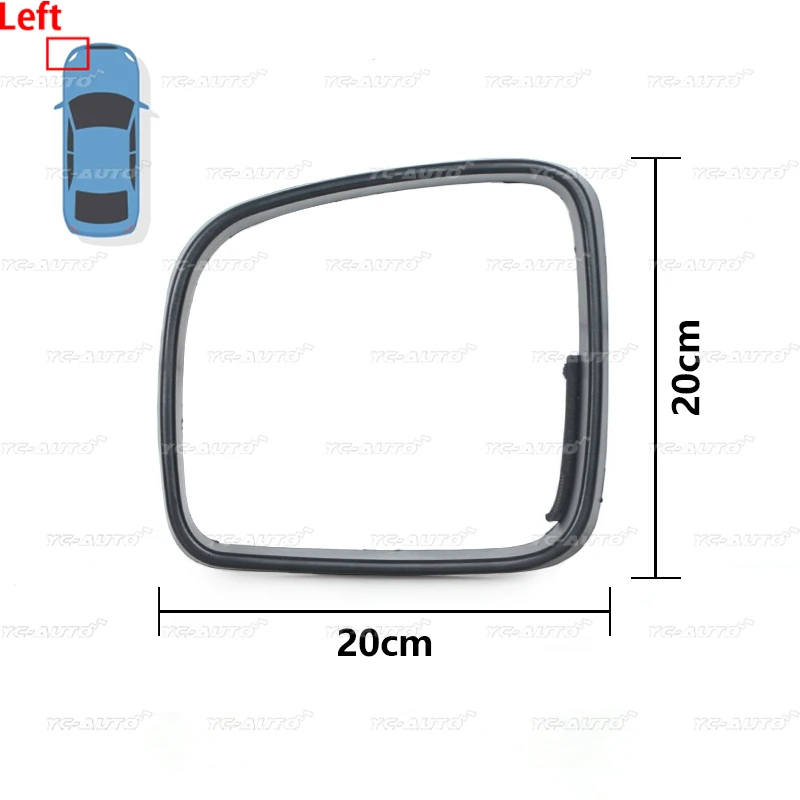 Car Side Wing Rear View Mirror Door Trim Ring Bezel Cap Cover For Volkswagen Transporter Multivan T5 For VW Caddy 2003-2010 LHD