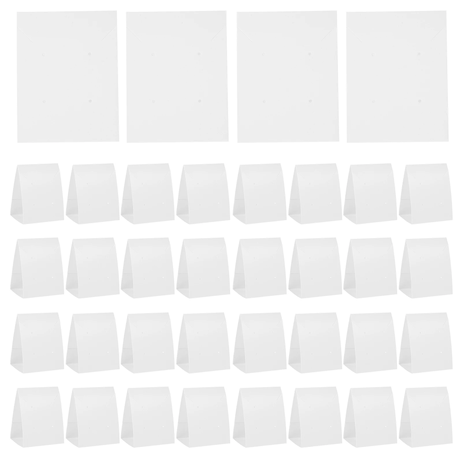 100pcs Ear Earring Packaging Card Paper Jewelry Display Holder Rectangle Cardboard For Necklace Hairpins Storage Wrapping Cards