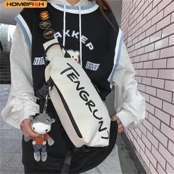 HOMEFISH Trendy Nylon Crossbody Chest Bag, Versatile Shoulder Bag for Women, Casual Sports Bag for Men